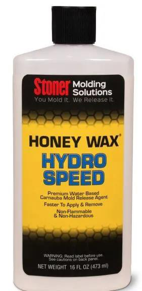 Stoner HoneyWax&reg;Hydro Speed是一種高固含量的水性乳液，不含任何溶劑，旨在代替傳統的高級涂蠟作為復合材料行業中的脫模劑。